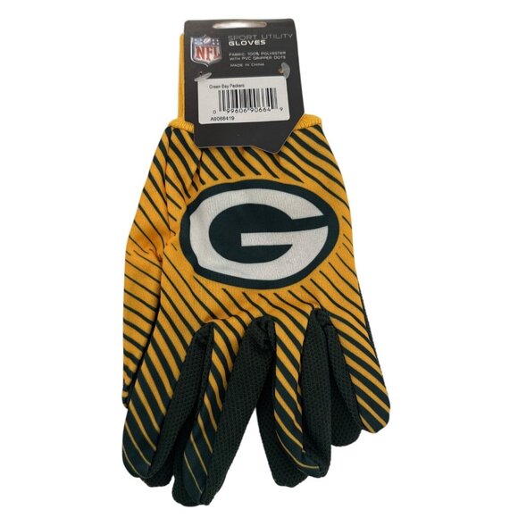 NFL Other - NFL Green Bay Packers Work Utility Gloves Cotton & Rubber Grip Sports Fan Gear